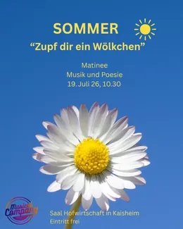 Plakat Sommermatinee „Zupf dir ein Wölkchen“, 19. Juli 2026